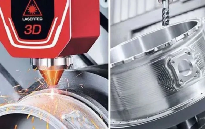 Combination of direct energy deposition and CNC milling